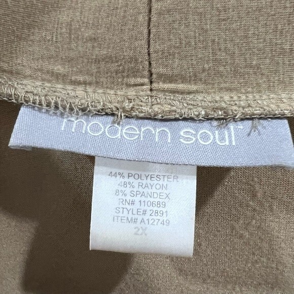Modern Soul mocha tan belted cardigan size 2X - Picture 5 of 5